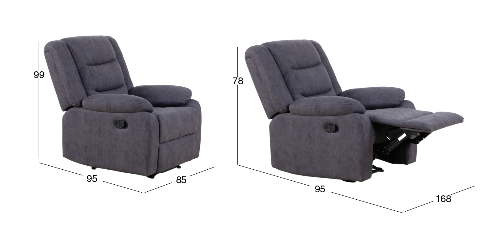 Sillón con Reclinable Nori Gris