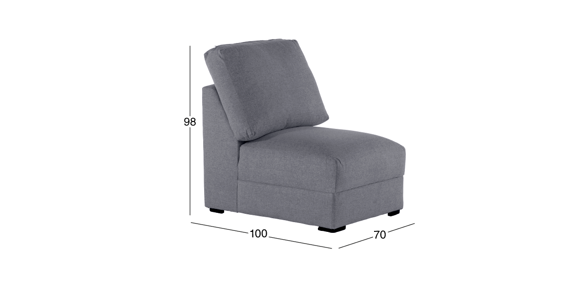 Sillón Amira Gris Oxford
