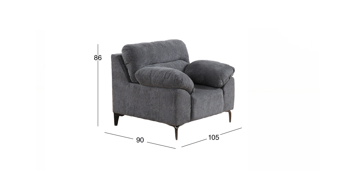 Sillón Linka Gris Oscuro