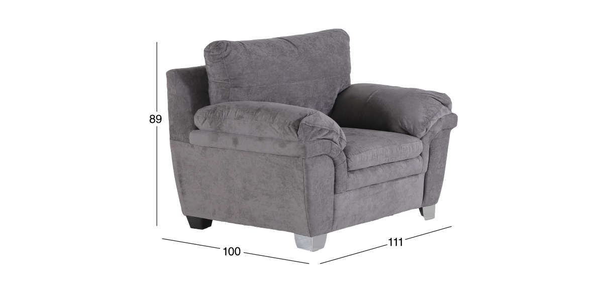Sillón de Microfibra Tennessee Gris
