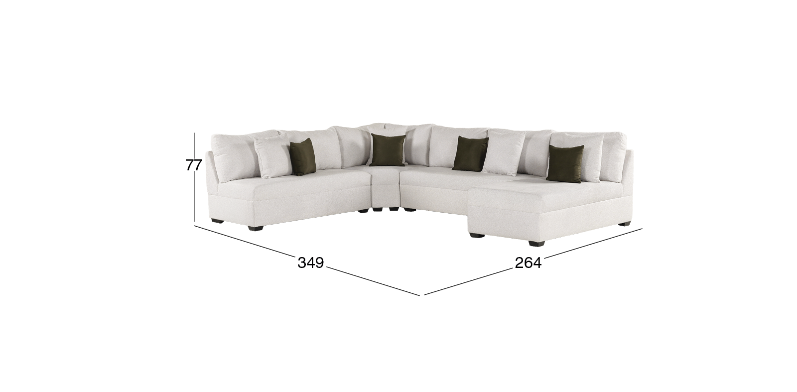 Sala Modular Alize Beige 4 Piezas