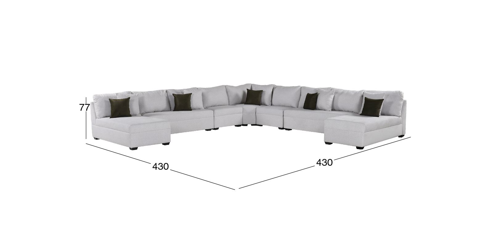 Sala Modular Alize Beige 7 Piezas