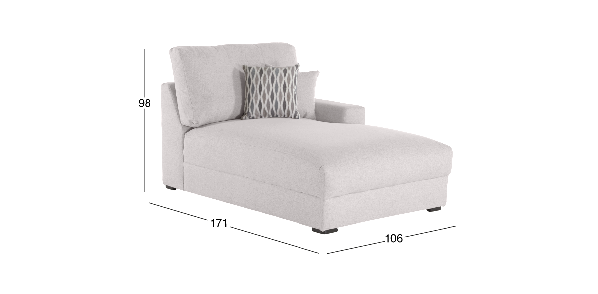 Sillón Largo Brazo Derecho Amira Beige