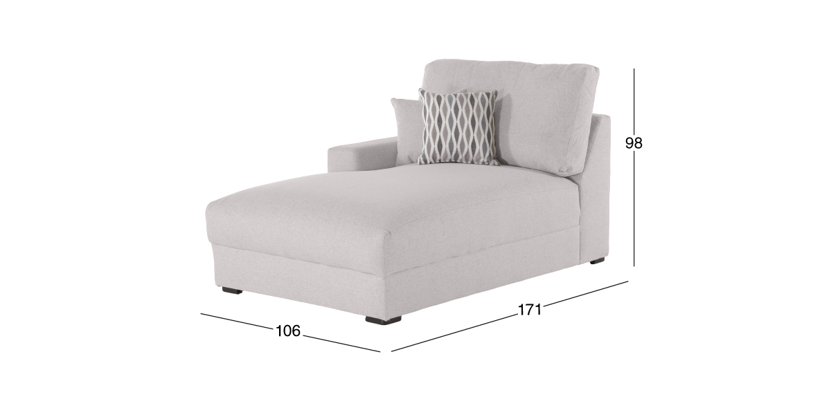 Sillón Largo Brazo Izquierdo Amira Beige