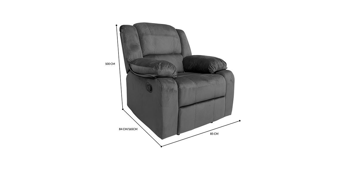 Sillón con Reclinable James Gris