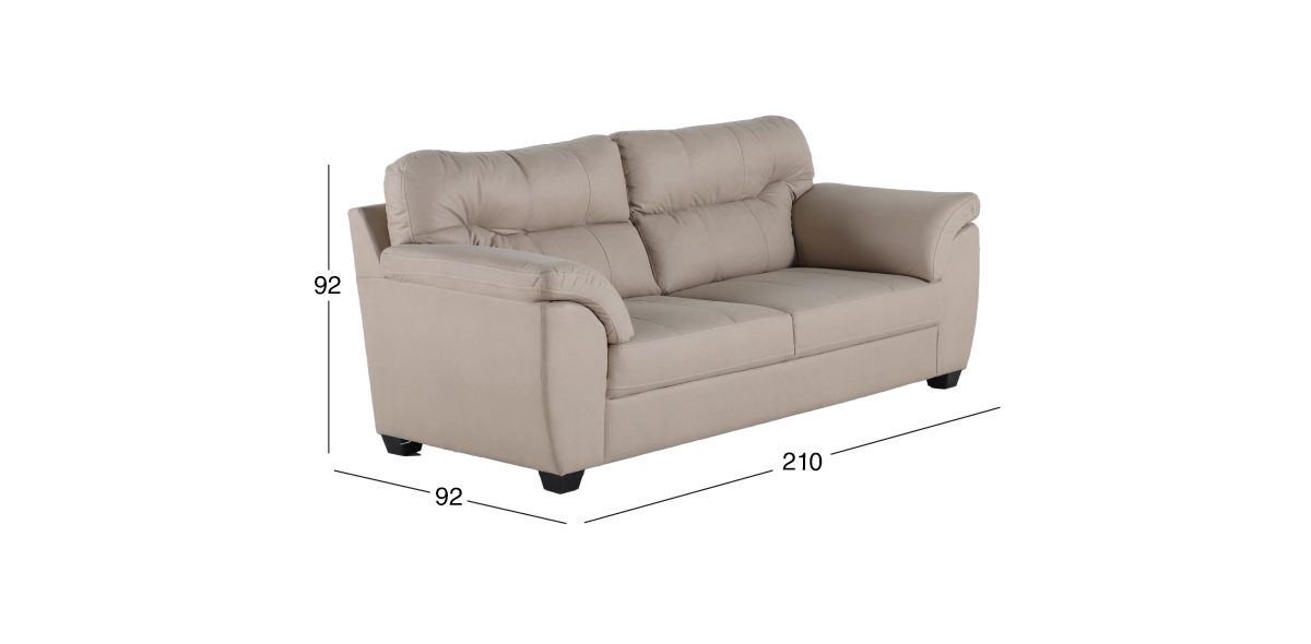 Sofá 3 Plazas Mila Beige