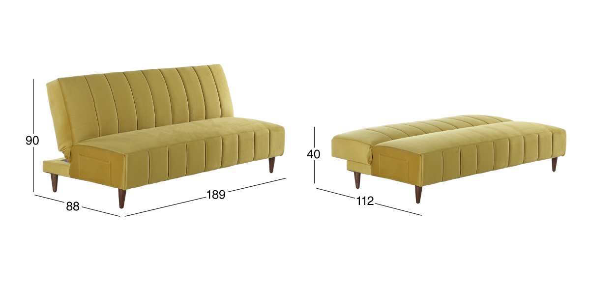 Sofá Cama Quino Amarillo