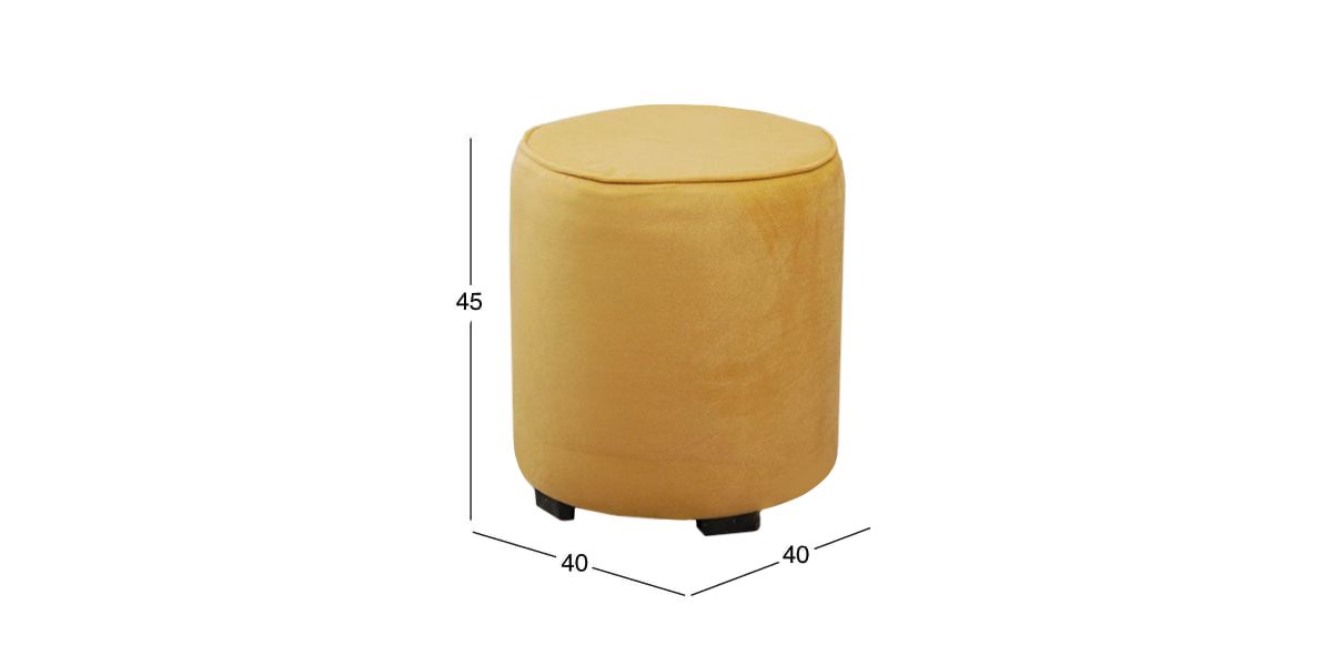 Taburete Redondo Noah Amarillo