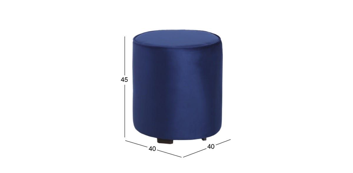 Taburete Redondo Noah Azul Marino