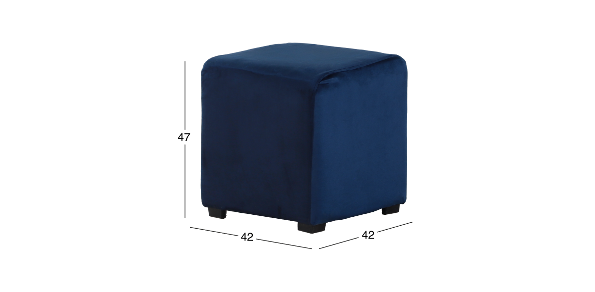 Taburete Cuadrado Noah Azul Marino