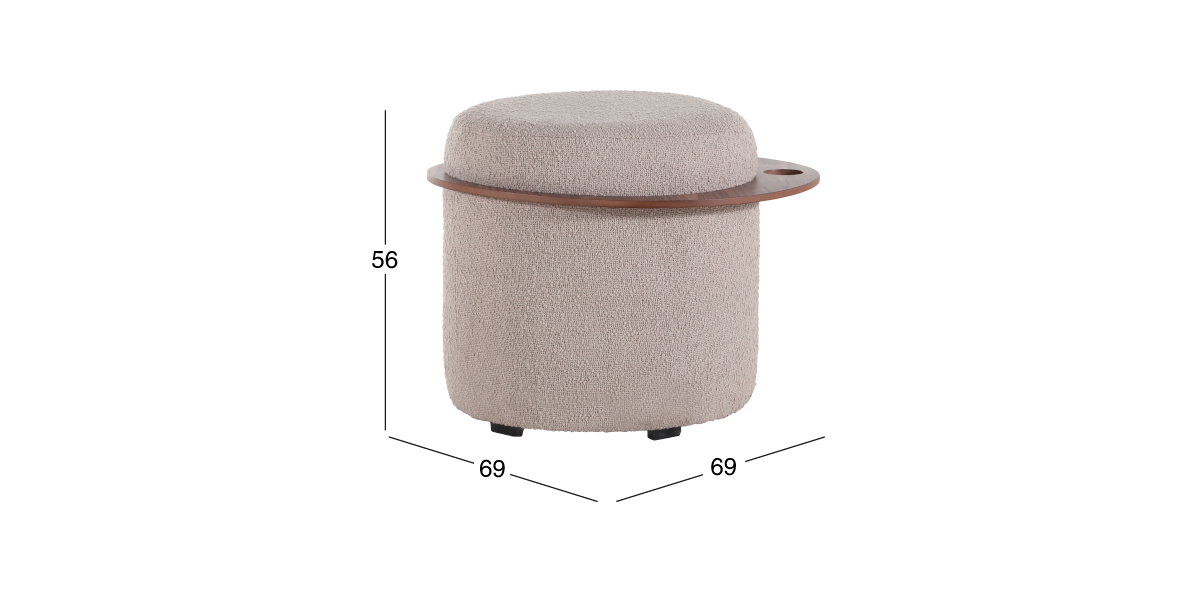 Taburete Ghana Beige