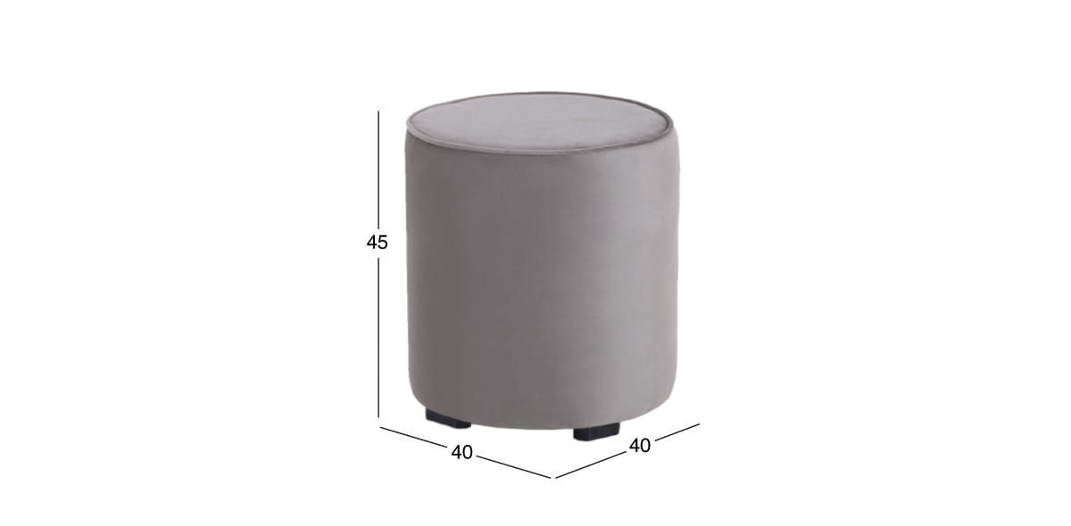 Taburete Redondo Noah Gris