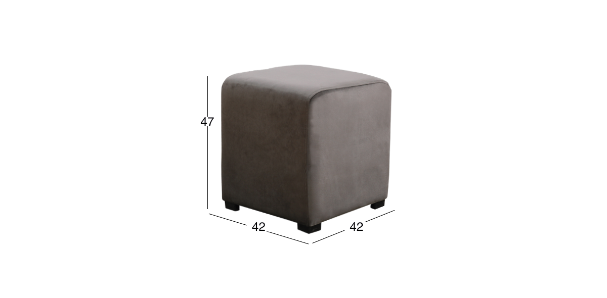 Taburete Cuadrado Noah Gris