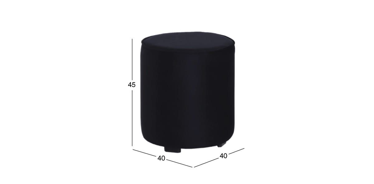 Taburete Redondo Noah Negro