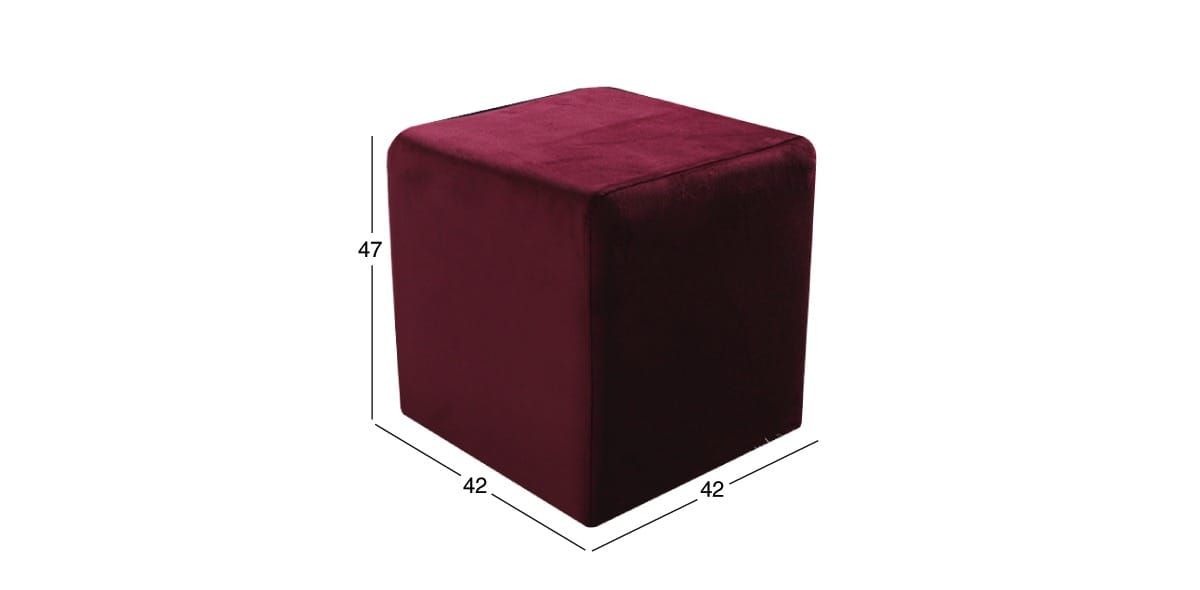 Taburete Cuadrado Noah Rojo
