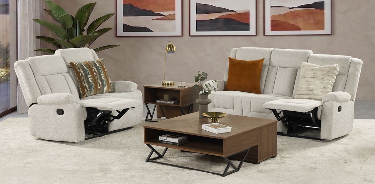 Sala con Reclinables Isabelle Beige