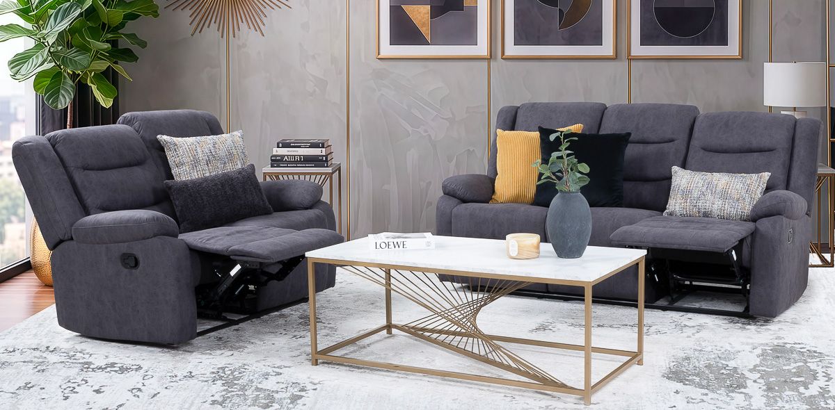 Sala con Reclinables Nori Gris