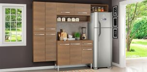 Cocina 229 cm Emilly Fit Café