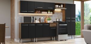 Cocina 293 cm Emilly Negro II