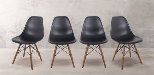 Juego de 4 Sillas Atlas Negro