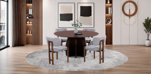 Comedor Altea con 4 Sillas Gris