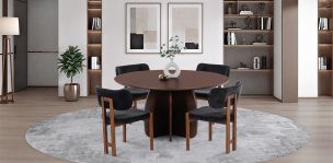 Comedor Altea con 4 Sillas Negro