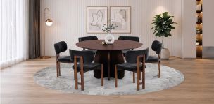 Comedor Altea con 6 Sillas Negro