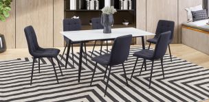 Comedor Clever Negro 7 Piezas