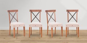 Juego de 4 Sillas Barret Beige