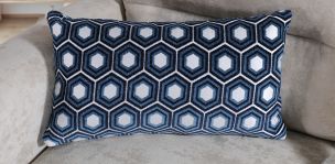 Cojín Decorativo 50 X 30 cm Orion Azul