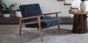 Sillón de Microfibra Briton Azul Marino