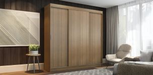 Clóset Ropero Reno Café con 3 Puertas| Armario Organizador