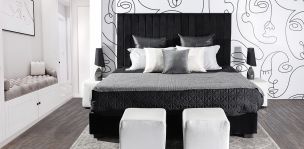 Cama King Size Megan Negro