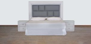 Recámara King Size Braham Gris 3 Piezas