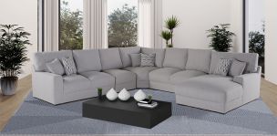 Sala Modular Derecha Amira Gris 5 Piezas