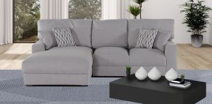 Sala Modular Izquierda Amira Gris 2 Piezas