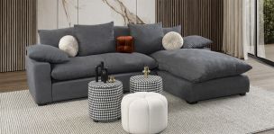 Sala en L Derecha Cloud Gris