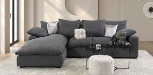 Sala en L Izquierdo Cloud Gris