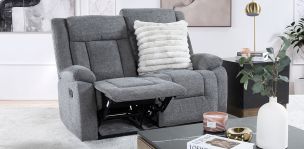 Sofá 2 Plazas con Reclinables Isabelle Gris
