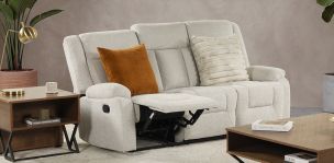 Sofá con Reclinables Isabelle Beige