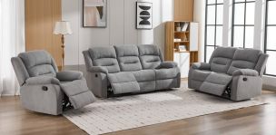 Sala con Reclinables Kai Gris 3 Piezas