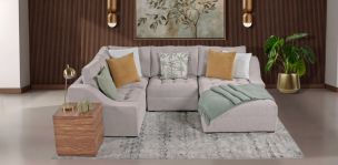 Sala Modular con Esquinero Zonet Beige 4 Piezas