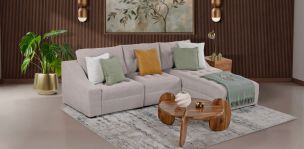Sala Modular Derecha Zonet Beige 3 Piezas