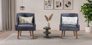 Juego de 2 Sillones Crost Gris Oscuro