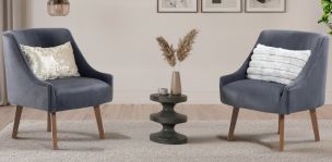 Juego de 2 Sillones Crost Gris Oscuro