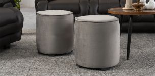 Taburete Redondo Noah Gris