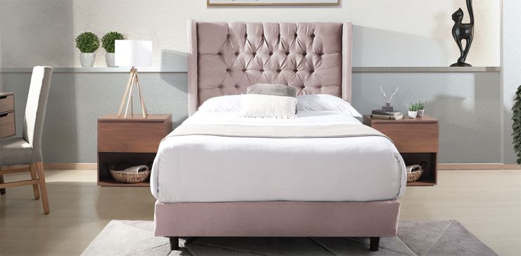 Recámara Matrimonial Valeria Rosa con Burós Vermont
