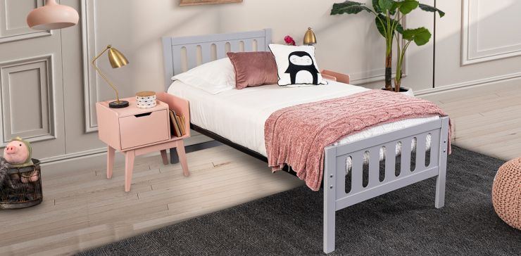 Cama Individual Elena Gris
