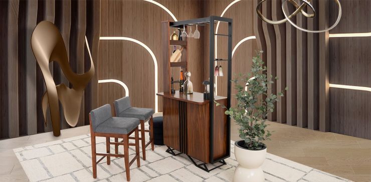 Cantina Piastri con 2 Bancos Gris