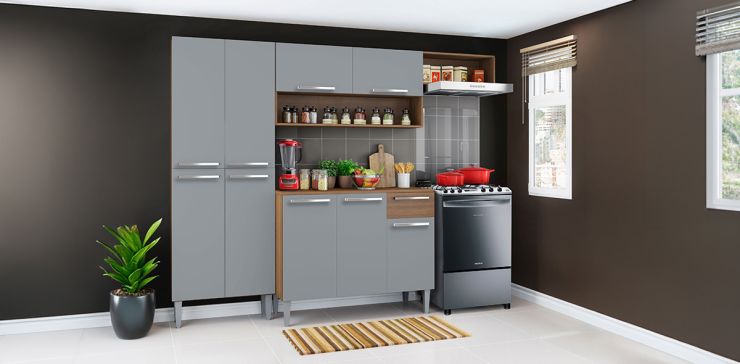 Cocina 229 cm Eloise Gris